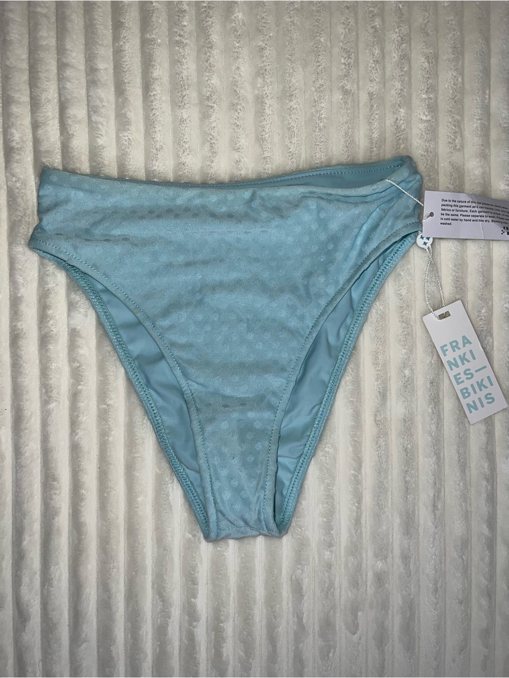 Frankies Bikinis Blue Bikini Bottom NWT